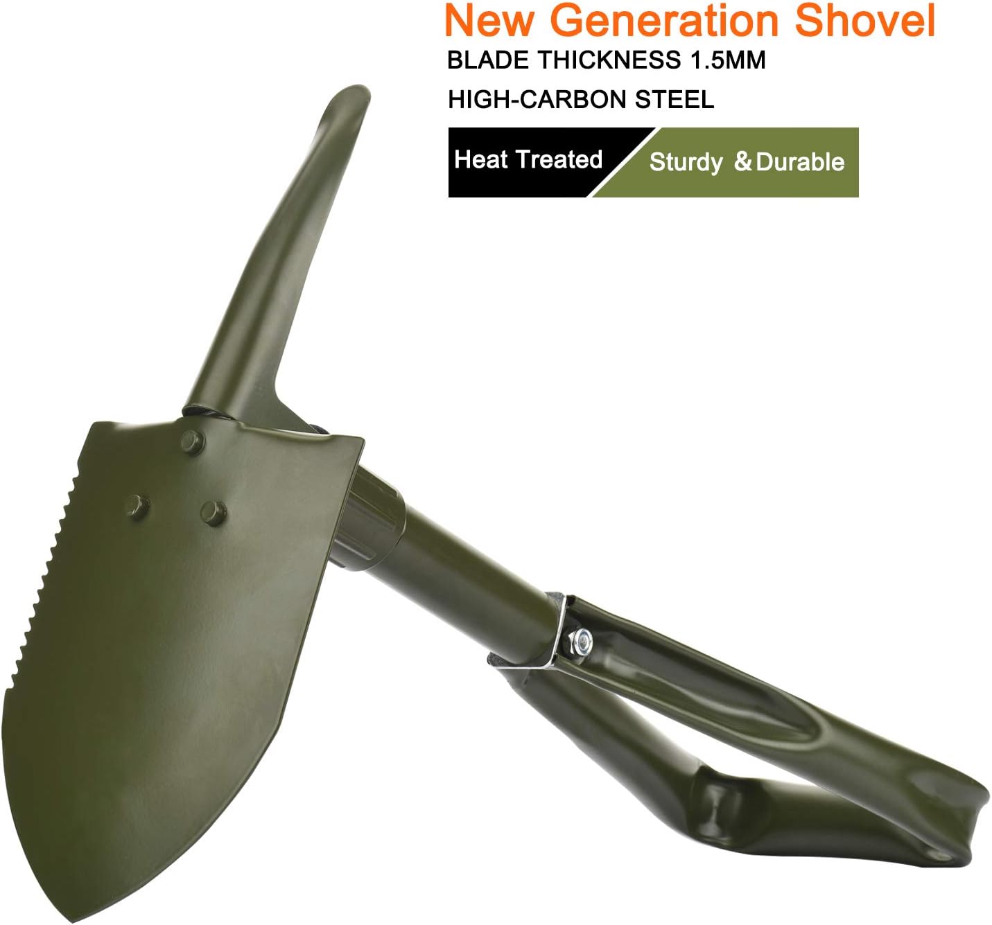 SUNHOO Collapsible Shovel Mini, Folding Spade Shovels for Digging, Portable Backpacking Car Emergency Kit, Military Style Entrenching Tool for Gardening | Lawn | Camping | Snow | Off Road : Garden & Outdoor