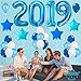KatchOn 2019 Blue with Blue Stars Set 2019 Blue Balloons for New Years Eve and Graduations Party Supplies - Large, 2019 New Years Eve Party Supplies Decorations - Graduation Party Supplies