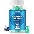 Magnesium Glycinate Gummies 500mg, Sugar-Free for Adults & Kids, Magnesium Gummies for Sleep, Stress & Muscle Relief, Supports Bone & Nerve Health, Vegan, Pectin-Based, 60 Count, Blueberry Flavor
