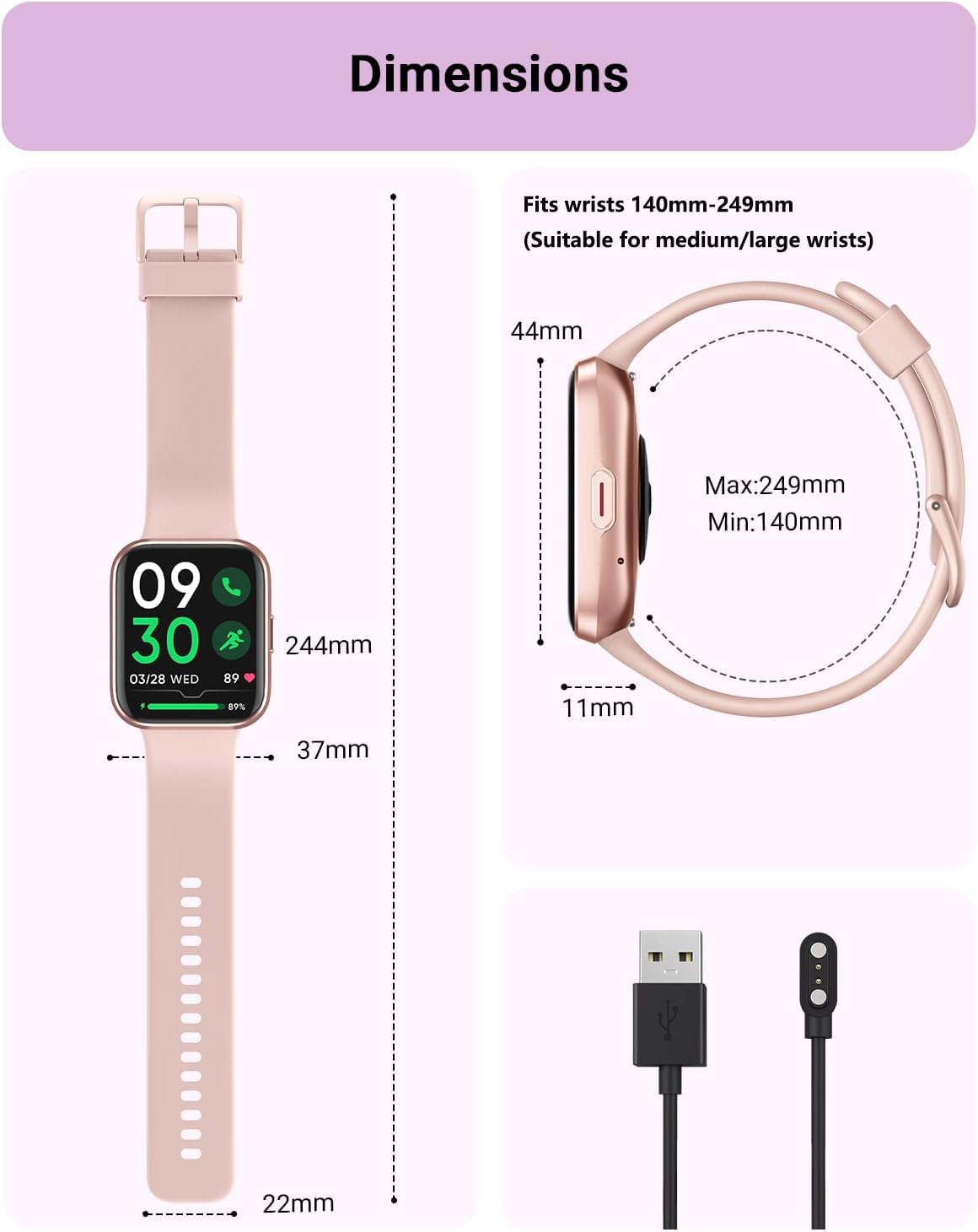 Smart Watch for Women Android & iPhone, Alexa Built-in, 1.8