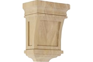 Ekena Millwork COR05X03X07SFAL Santa Fe Wood Corbels, 5"W x 3"D x 7"H, Alder