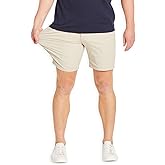 Mugsy Men’s Chinos Shorts, 4-Way Stretch Khaki Shorts for Men, Comfortable, Classic Fit, 7" Inseam