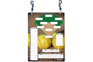 FUNSKY Metal Magnetic/Dry Erase - Baseball/Softball Line-Up Board | Includes Strong Magnets and Hanging Hardware