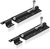 XFORT 2 Pack Heavy Duty Tower Lock Black 200mm Door Bolt Garden Gate