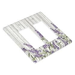 Rustic Wooden Plank Lavender Light Switch Plate