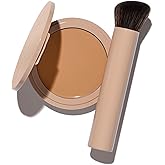 No Makeup Makeup FlexShade Foundation + Brush Duo, Cream-Balm Formula Conceals, Corrects and Camouflages with Skin-Tone Adaptive Technology, Buildable, Long-Lasting, Cruelty-Free, Vegan, Natural