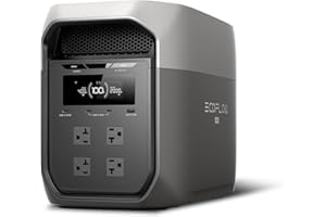 EF ECOFLOW Portable Power Station DELTA 3 Max, 2048Wh LiFePO4 Battery, Solar Generator (Solar Panel Optional), 3400W X-Boost Output, Ultra-Fast 0-80% Charging in 1.13 Hr, Home Backup & RV Camping