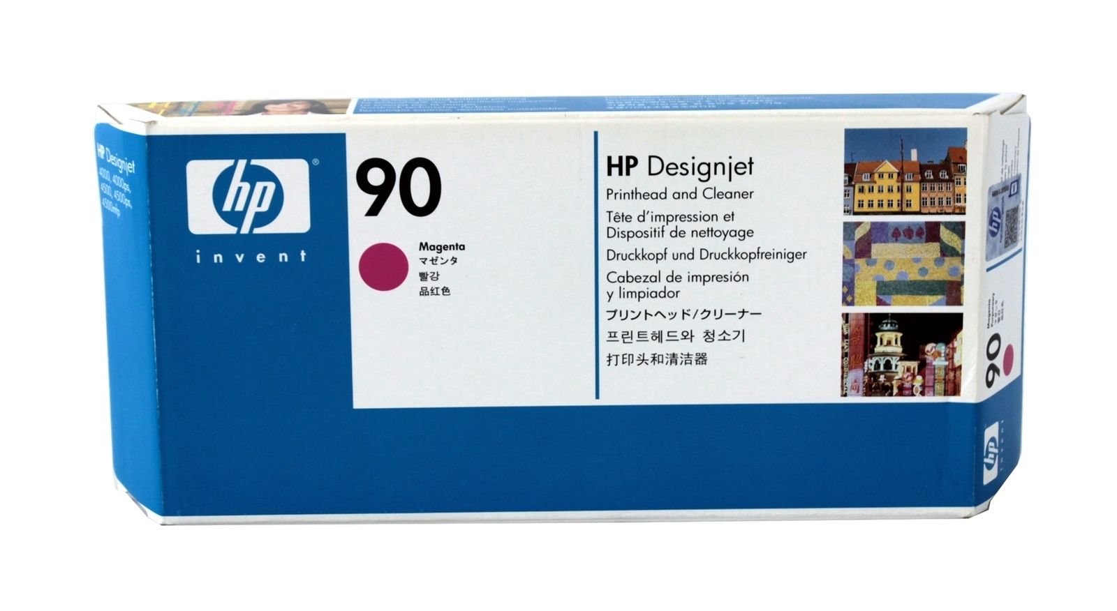 HP 90 Magenta and Cleaner DesignJet Original Ink Cartridge (C5056A)
