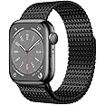 WINGLE Milanese Loop for Apple Watch Bands Women 42mm 41mm 40mm 38mm Men, Magnetic Clasp Metal Mesh Loop Stainless Steel Apple Watch Band for iWatch Series 10 9 8 7 6 5 4 3 2 1 SE Strap, Black