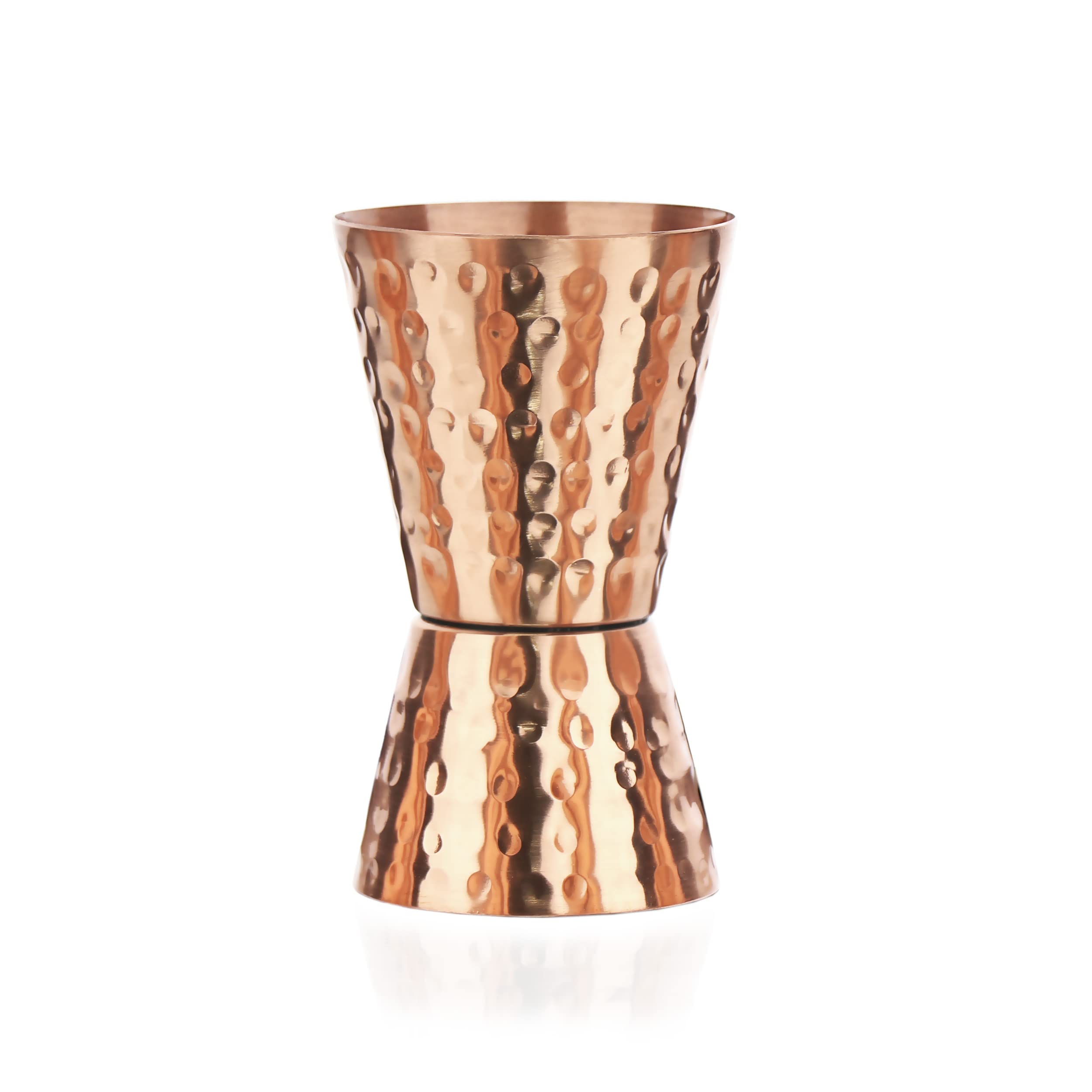 NKlaus Copper Measuring Cup, 1 Piece, 4cl 6cl (40ml 60ml), Handmade Hammered, Perfect for Cocktails such as Moscow Mule