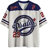 Graphic Tees Summer Novelty Women Men Oversized Psalm Christian Jersey