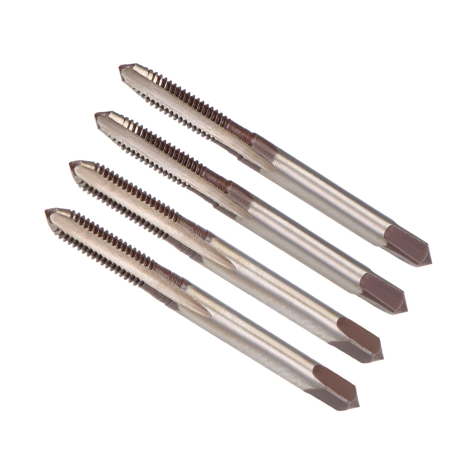 CoCud Hand Threading Taps, M4 x 0.7 Thread, Metric Alloy Tool Steel Screw Tapping Taper Bottom Tap - (Applications: for Machine Thread Repair), 2-Pairs — image 1