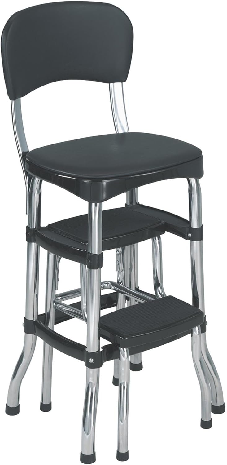 Black Black Cosco Black Retro Counter Chair Step Stool Renewed Office Furniture Accessories Office Products Rapidinfrastrukturcom