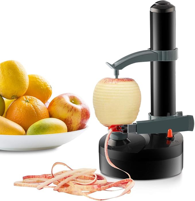 MALAYAS Éplucheur De Pommes De Terre Électrique Avec 2 Lames Supplémentaires - Coupe Automatique Fruits Et Légumes
