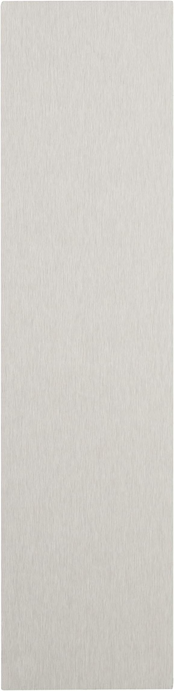 Fire Door Guruยฎ Satin Stainless Steel Door Finger Push Plate - 300 x 75mm - Self-Adhesive - Square Corner