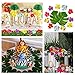 MOMOTOYS 96 Pcs Tropical Party Decorations Supplies Tropical Palm Leaves Hibiscus Flowers Artificial Faux Monstera Leaves Stem Hawaiian Luau TIKI Safari Jungle Beach Aloha Birthday Party Table Decor