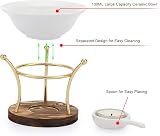 BSTKEY Metal Wooden Wax Melt Burner Essential Oil Diffuser Tealight Holder view 7