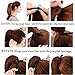 AMELI Kinky Straight Synthetic Ponytail Clip in Hair Extensions One Piece Soft Silky for Women Fashion and Beauty (24inch, 1B#)