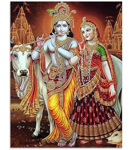 Radha Krishna-fotolijst, cadeau voor stellen aan de muur Radha Krishna-fotolijst, cadeau voor stellen aan de muur