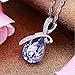 Sterling Silver Teardrop Swarovski Crystal Pendant Necklace for Women