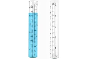 TBWHL 2pcs 5" Capacity Rain Gauge Glass Replacement Tube for Yard Garden Outdoor Home