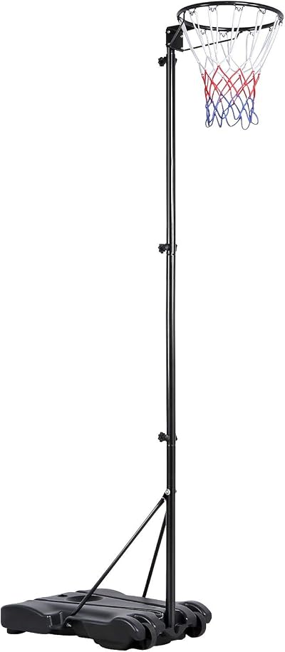 Yaheetech Netball Post Height Adjustable Stand 305 cm Regulation Hoop