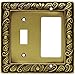Franklin Brass 64053 Paisley Single Toggle Switch/Decorator Wall Plate/Switch Plate/Cover, Tumbled Antique Brass
