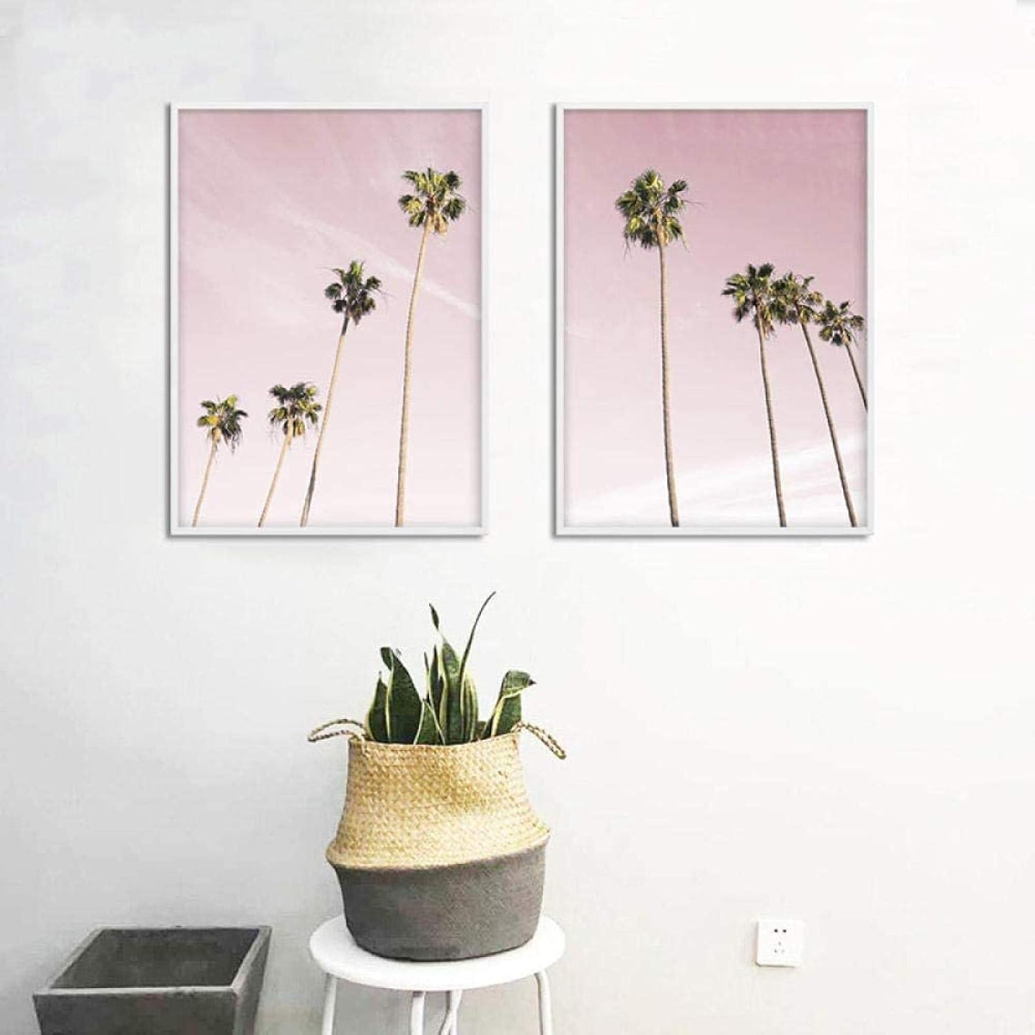 Cuadros de pared Minimalista nórdico Hawaii Palmera costera Arte de la