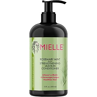 Mielle Organics Rosemary Mint Strengthening Leave-In Conditioner, Supports Hair Strength, Smooth Conditioner for Dry and Crin