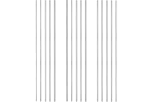 15 Pcs 6061-T6 Aluminum Round Rod,Phiowocx 1/8”(3mm) x 12” Metal Solid Shaft Rods Bar,Smooth Bars for DIY Craft Model,Industr