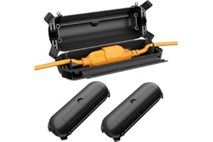3 Pack Restmo Compact Outdoor Extension Cord Cover, IP44 Waterproof Box and Safety Housing Case, Ideal to Protect Outdoor Plu