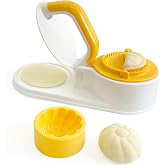 3 in 1 Dumpling Maker Machine, Dough Presser Dumpling Press Wrapper, Home DIY Bao Bun Empanada Mold Making Tool (white)