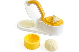 BNQOE 3 in 1 Dumpling Maker Machine, Dough Presser Dumpling Press Wrapper, Home DIY Dumpling Bao Bun Empanada Mold Making Tool (white)