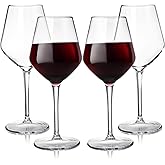 Dicunoy 4 Pack Unbreakable Stemmed Wine Glasses, 15 oz Outdoor Plastic Wine Glasses, Plastic Goblets Glassware, Reusable, BPA-Free, Classic Cups for Patio, Poolside, Camping