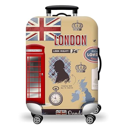 Covered Printed Luggage Protective Cover Travel Accessories Waterproof Suitcases Protector Cover (Style 25, M)