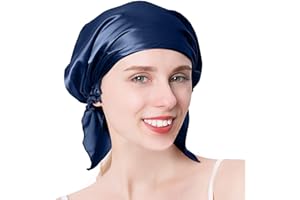 October Elf Women Sleep Cap Silk Bonnet for Sleeping Mulberry Silk Night Cap Hair Wrap Turban for Women