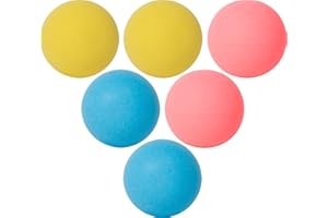 Martin Kilpatrick Fun Table Tennis Balls - 6 Pack - 40mm Ping Pong Balls - Blue, Yellow, and Pink - Poly Ping Pong Balls - Excellent Quality - Great for Schools and Homes