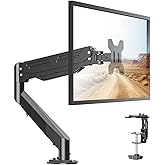 Bracwiser Monitor Mount 17-35 Inch Adjustable Gas Spring Desk Mount Stand Hold up to 24.25lbs with Clamp/Grommet Mounting Base (MD82)