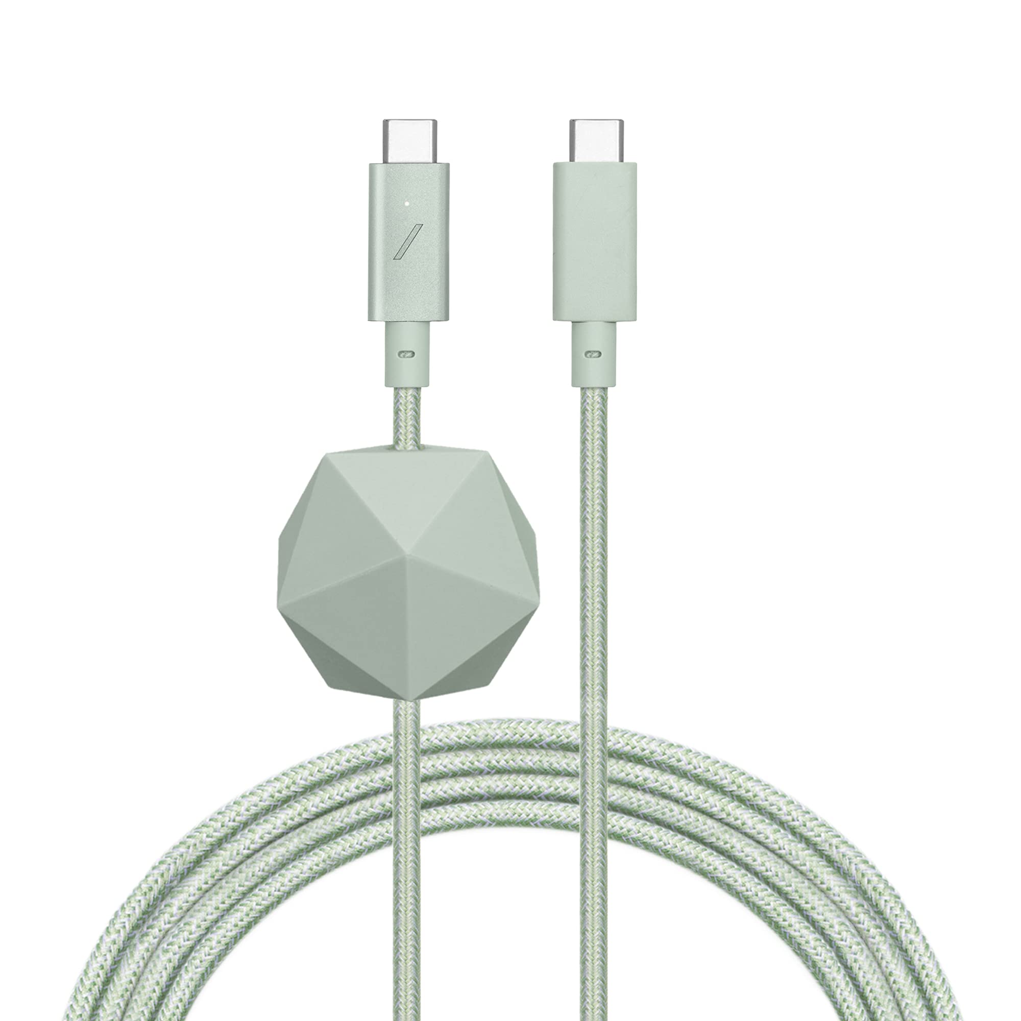 Native Union Type-C Desk Cable – USB-C to USB-C - 2.4m Ultra-Strong Non-Slip Charging Cable with Anchor Weight Compatible with iPhone Air, 17, 17e, MacBooks M5, Surface Go 4, iPad Pro & Air (Sage)