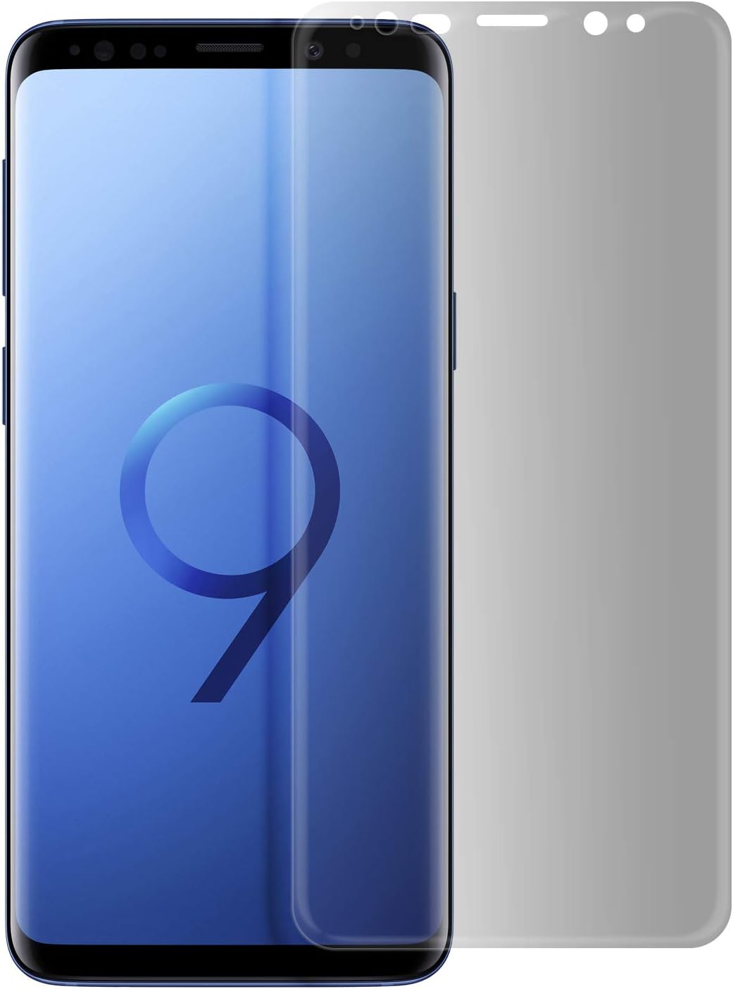MyGadget Screen Protector [Privacy Filter] for Samsung Galaxy S9 Plus - Tempered Glass Coverage Film Anti Spy - Shatterproof & Scratch Proof 9H Hardness