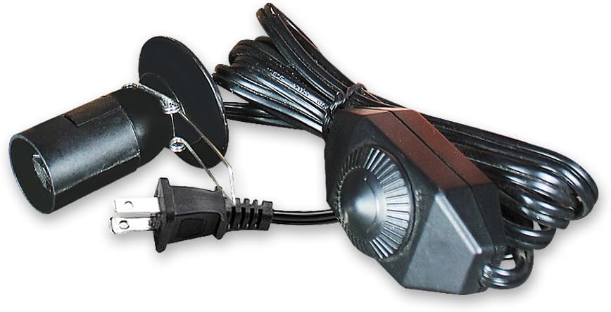 Salt Lamp Cord with Dimmer Switch - UL Certified E12 Socket with Butterfly Clip and USA Plug