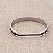 ZUOBAO Hair Tie Bracelet Stainless Steel Engraved Wheat Pattern Cuff Bangle (Silver)
