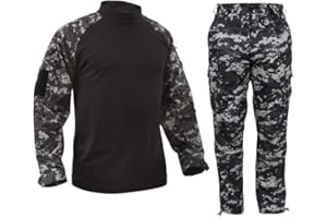 ARMY UNIVERSE Men's Tactical Airsoft Combat Uniform Set, Military Combat Shirt & BDU Pants for Paintball Hunting Training