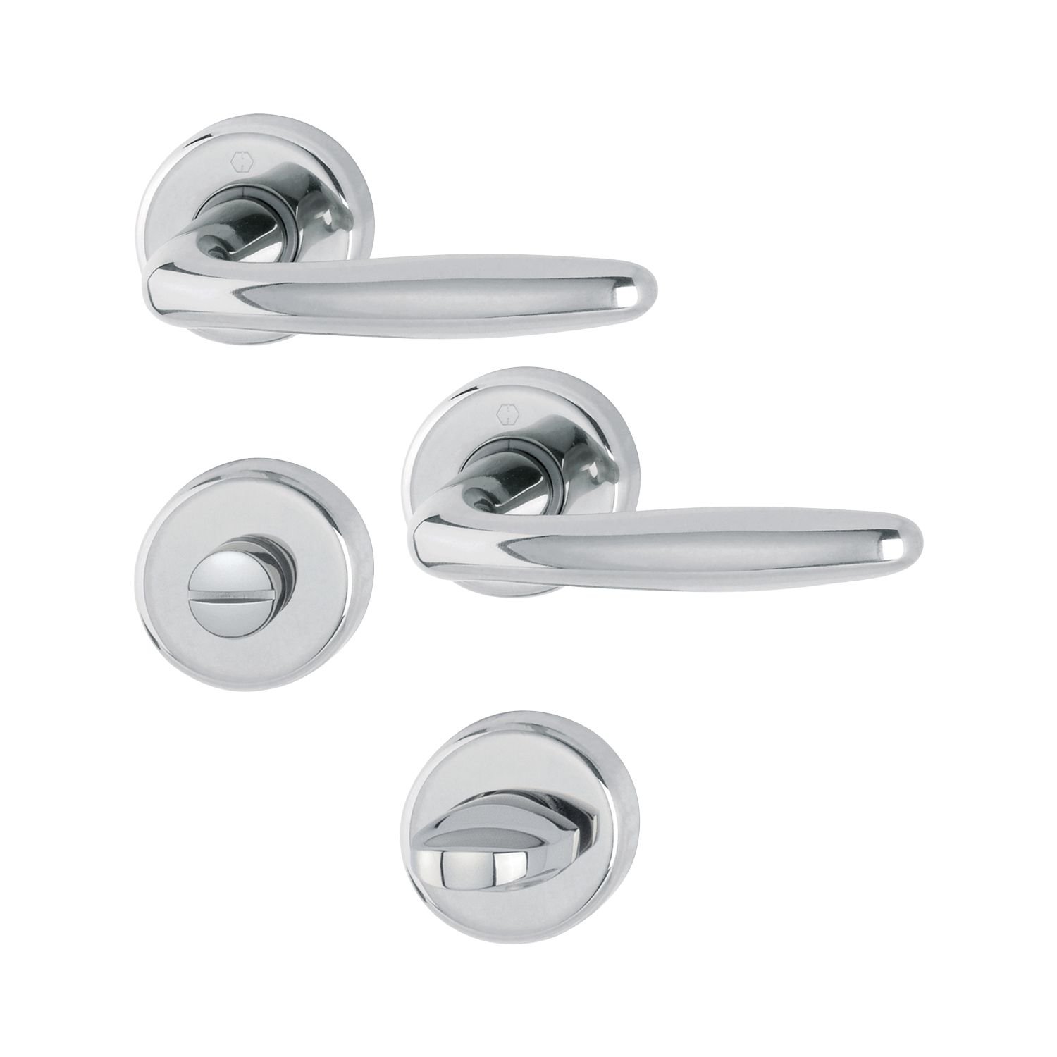 Hoppe Lever Espag Lock Set Roissy on Rundrosette, 3066865 — image 1