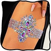 Woeoe Sparkly Rhinestone Thigh Chain Crystal Leg Chains Sexy Beach Bikini Body Jewelry for Women