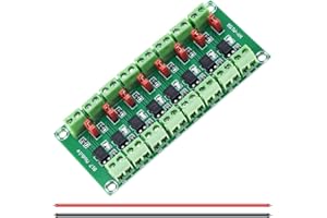 DAOKAI PC817 8 Channel Optocoupler Isolation Module 3.6-30V Voltage Converter Driver Photoelectric Isolated Board for Control Relay with 24AWG Wire