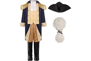 SIZGAROOT George Washington Costume for Boys Kids Colonial Alexander Hamilton Costume