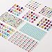 PIXRIY 525 Pcs Self Adhesive Jewels Stickers,Multicolor Flatback Rhinestone Sticker Gems, Assorted Craft Jewels Crystal Sticker,Assorted Size