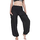 CHAINUPON Harem Pants Women Flowy Trouser Yoga Boho Hippie Clothes