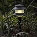 Sterno Home GL22627BK Outdoor Path, Plastic 2-Tier Low Voltage Landscape Lighting, 8.66 x 5.2-Inches (4W Warm White/15 Lumens), Single, Black